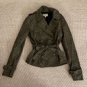 Current/Elliott Trench Style Army leopard Jacket